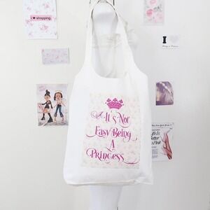 Y2K "It's Not Easy Being a Princess" Graphic Tote Bag